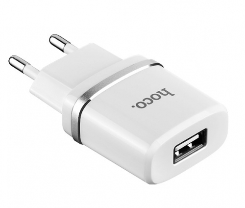 СЗУ HOCO C11, 1 USB, 1000mA, пластик (белый)