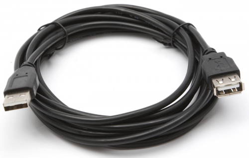 Кабель Perfeo, U4501, USB AM - AF, 0,5 метра (чёрный)