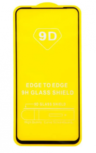 Защитное стекло на дисплей для Honor 20S черное 9D (тех. пак)