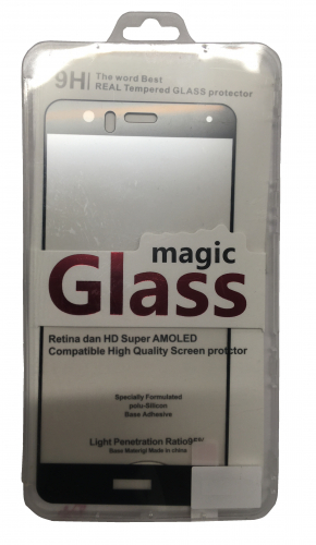 Защитное стекло на дисплей для Honor 6X gr5 2017 черное (Base GC) 9D