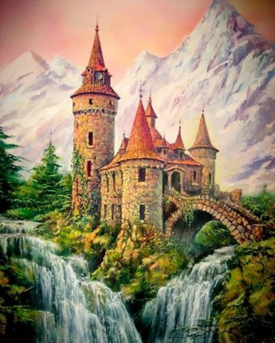 Картины по номерам 40х50 Сказочный замок