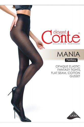 Conte elegant, Колготки с ажурным рисунком MANIA 30 Conte elegant