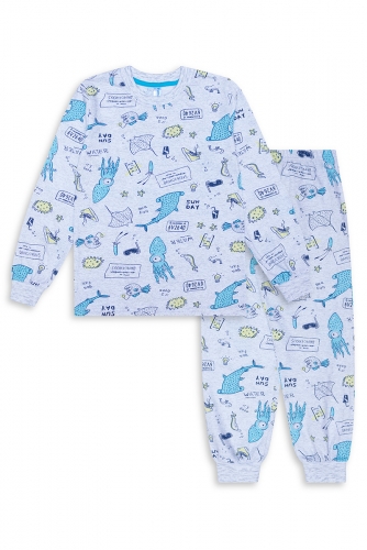 Пижама для мальчика (фуфайка с длинным рукавом, брюки) 