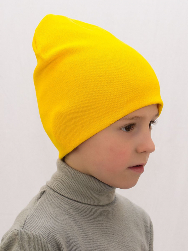Шапка для мальчика (Цвет желтый), размер 48-50, хлопок 95%