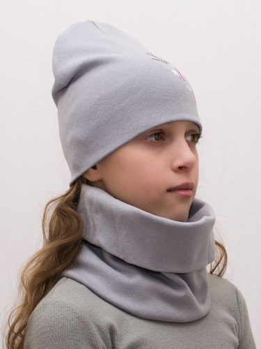 Комплект для девочки шапка+снуд Leader, размер 50-52, хлопок 95%