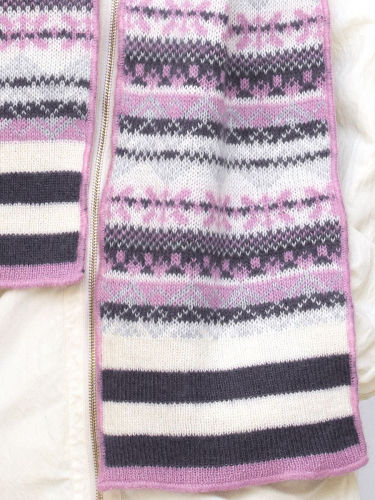 Комплект зимний женский шапка+шарф Альбина (Цвет фиолетовый), размер 56-58, шерсть 50% , мохер 30%