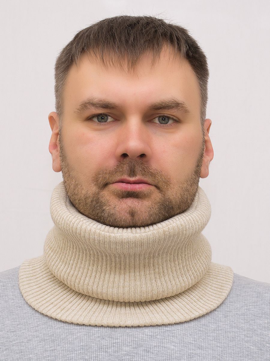 Снуд воротник мужской Вега (Цвет бежевый), Один размер