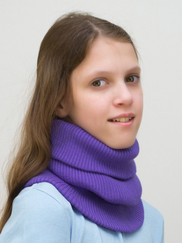 Снуд воротник для девочки Вега (Цвет фиолетовый), Один размер