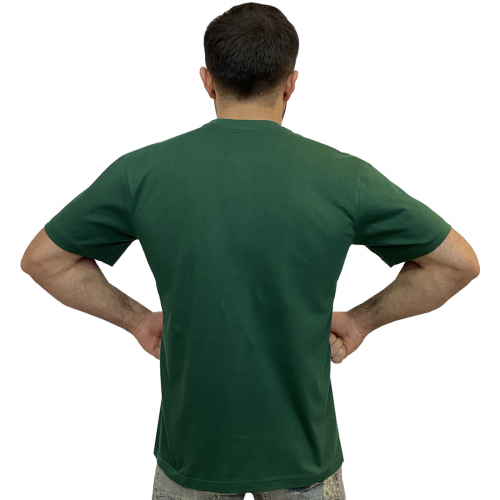 Зеленая футболка с принтом 