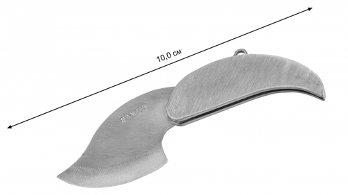 Эксклюзивный брелок скрытого ношения Martinez Albainox® Silver Leaf (Испания) - отличный нож, складывающийся в форму листка. Можно использовать для ключей или носить на шее. Экстремально низкая цена! № 275