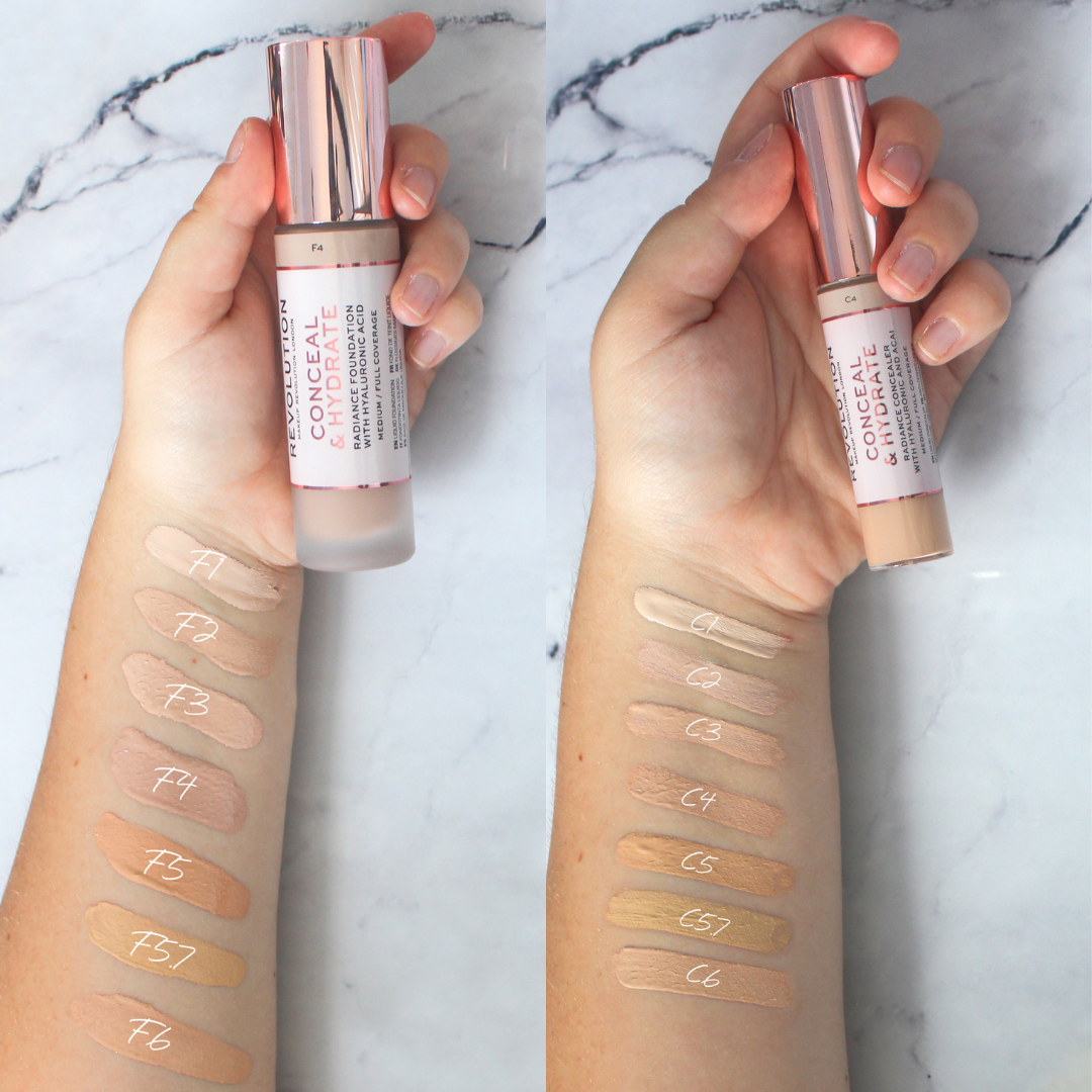 MAKEUP REVOLUTION CONCEAL & DEFINE Full Coverage CONCEALER & CONTOUR 55  Shades