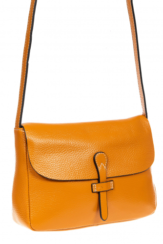 Женская сумка из кожи, цвет оранжевый