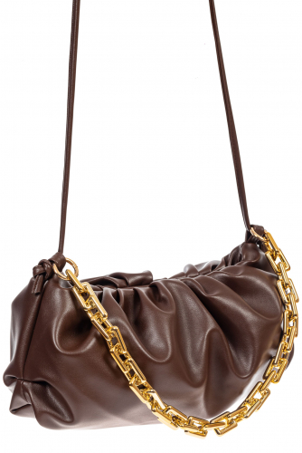 Театральная женская сумка из искусственной кожи, цвет коричневый