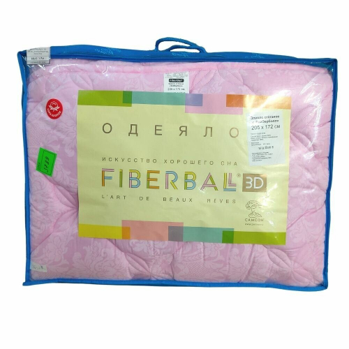 Одеяло стёганое Fiberball 3D 1.5-сп. х/б. 400гр