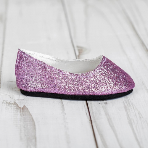 Туфли для куклы «Блёстки», длина стопы: 7 см, цвет розовый
