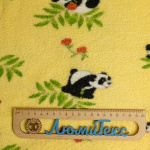 Велсофт с рис. пл.250 (рул.шир.200см) панды фон желтый