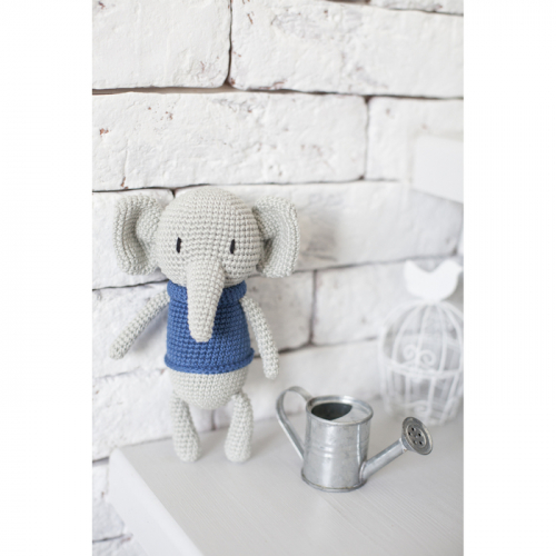 Амигуруми: Мягкая игрушка «Слоненок Мо», набор для вязания, 10 × 4 × 14 см