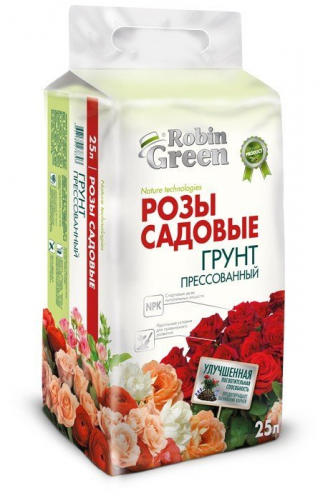 Грунт ФАСКО Робин Грин® Розы садовые (прессованный) 25 л/ 1 шт/63