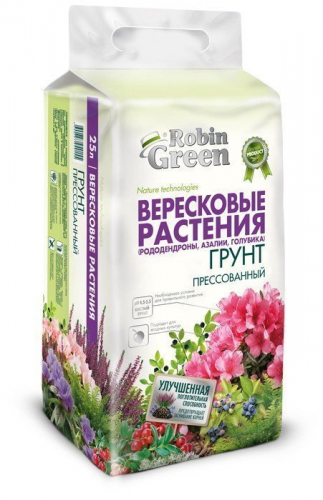 Грунт ФАСКО Робин Грин® Вересковые растения (прессованный) 25 л/ 1 шт/63