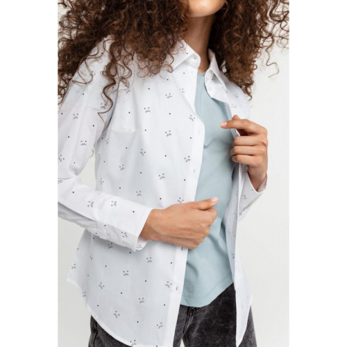 Cambridge блузка женская черно-белый принт