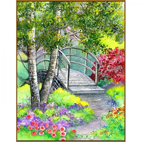 Алмазная мозаика «Лесной мостик», 20 × 26 см, 35 цветов