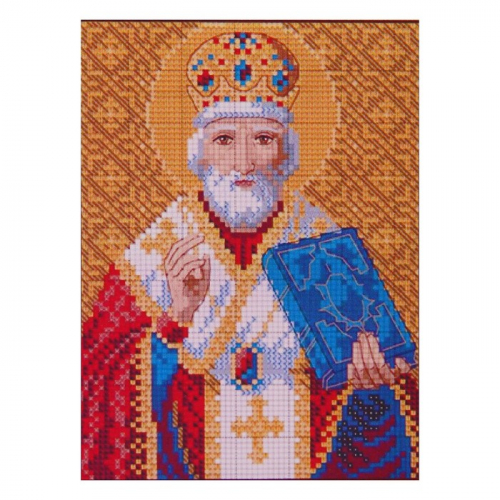 Алмазная мозаика «Святой Николай Чудотворец», 34 цвета