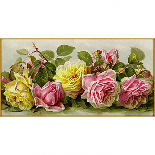 Алмазная мозаика «Винтажные розы», 39 цветов