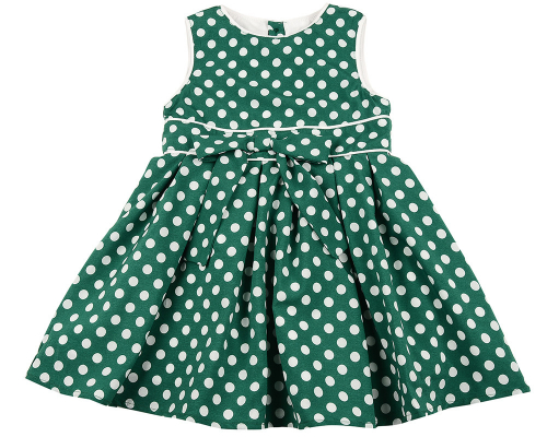 Платье (98-122см) UD 6265(2)зелен.горошек