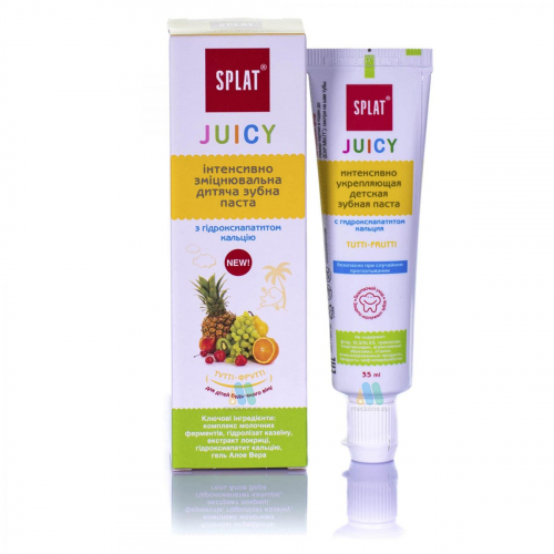 Splat JUICY «ТУТТИ-ФРУТТИ / Tutti-Frutti» детская зубная паста 35 мл.