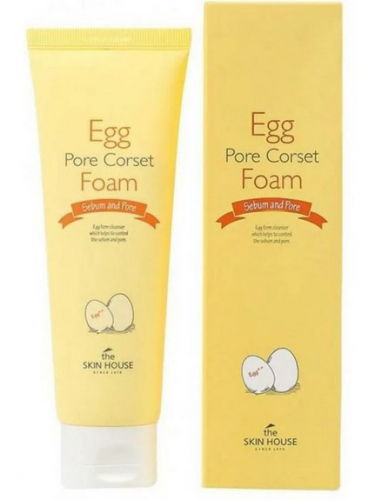 950рПенка с яичным экстрактом для очищения и сужения пор THE SKIN HOUSE Egg Pore Corset Foam 120мл