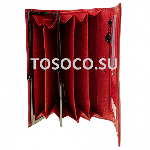 nf-9281-b red кошелек Nina Farmina натуральная кожа 9x19x2