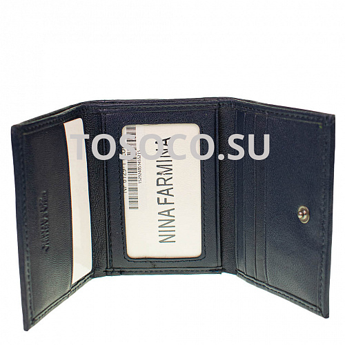 nf 6129-1 blue кошелек Nina Farmina натуральная кожа 10x12x2