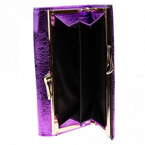 1015-28h purple кошелек COSCET натуральная кожа 9х14x2