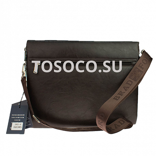 385-6 brown сумка Bradford натуральная кожа и экокожа 27x35x7