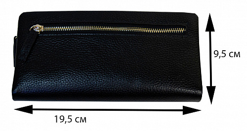 sw-1065# black- кошелек женский COLIV KILOM натуральная кожа 19,5х9,5