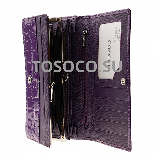 cs8989-01-e purple кошелек COSCET экокожа 10х19x2