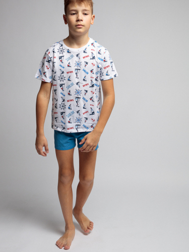  427 р 660 р    Комплект трикотажный для мальчиков: фуфайка (футболка), шорты 