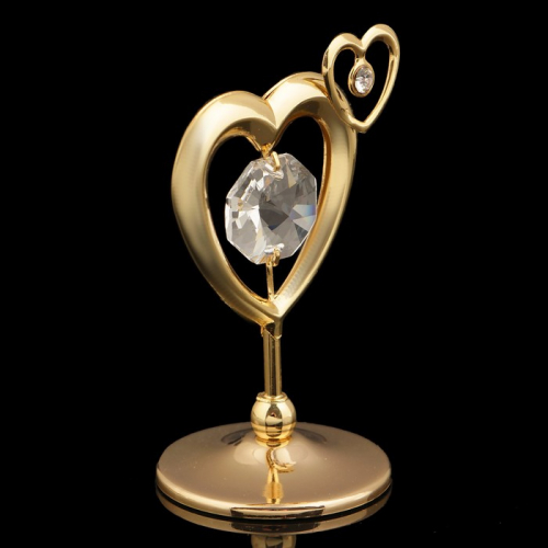Сувенир «Сердце», 5,5х4х3 см, с кристаллами Сваровски