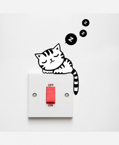 Наклейка на выключатель котенок 9046114