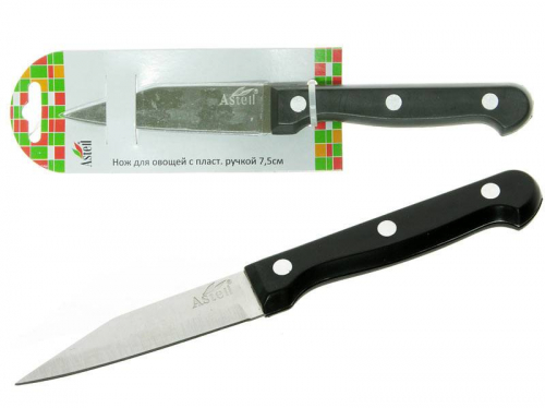 Купить Нож кухонный 7,5см для овощей с пластиковой ручкой