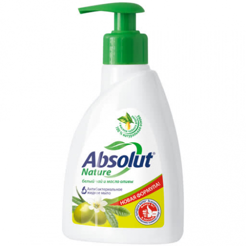 Мыло жидкое антибактериальное «Absolut» FitoGuard белый чай и масло оливы 250г.