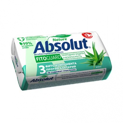Мыло твердое антибактериальное «Absolut» FitoGuard алоэ 90г.