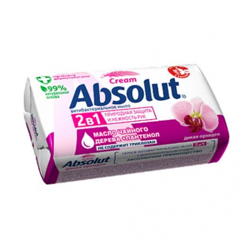 Мыло твердое антибактериальное 2в1 «Absolut» CREAM дикая орхидея 90г