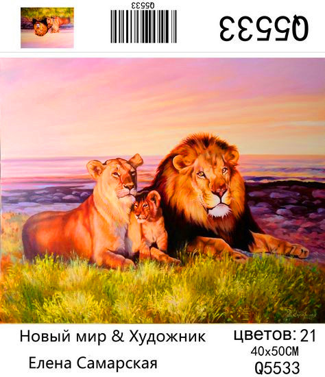 Q5533 Картины-раскраски по номерам 40х50