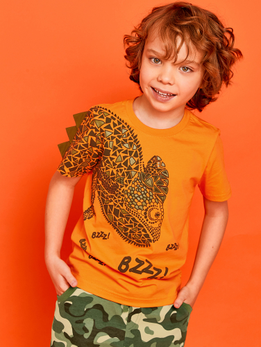 Фуфайка (футболка) д/мал Juno  Chameleon оранжевый