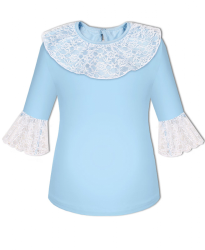 Голубая школьная блузка для девочки 78754-ДШ20