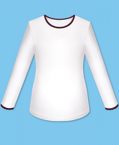 Белая школьная блузка для девочки 84603-ДШ20