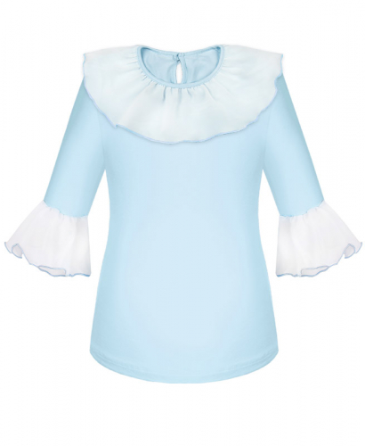 Голубая школьная блузка для девочки 78754-ДШ20
