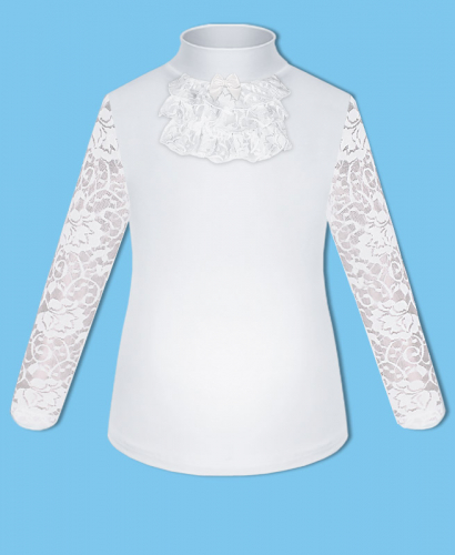 Белая школьная блузка для девочки 78801-ДШ20