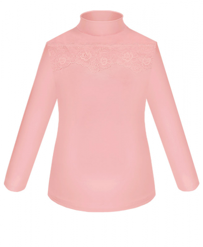 Розовая школьная блузка для девочки с кружевом 83872-ДШ20